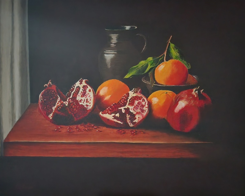 Still Life With Pomegranates by Michael Paolercio